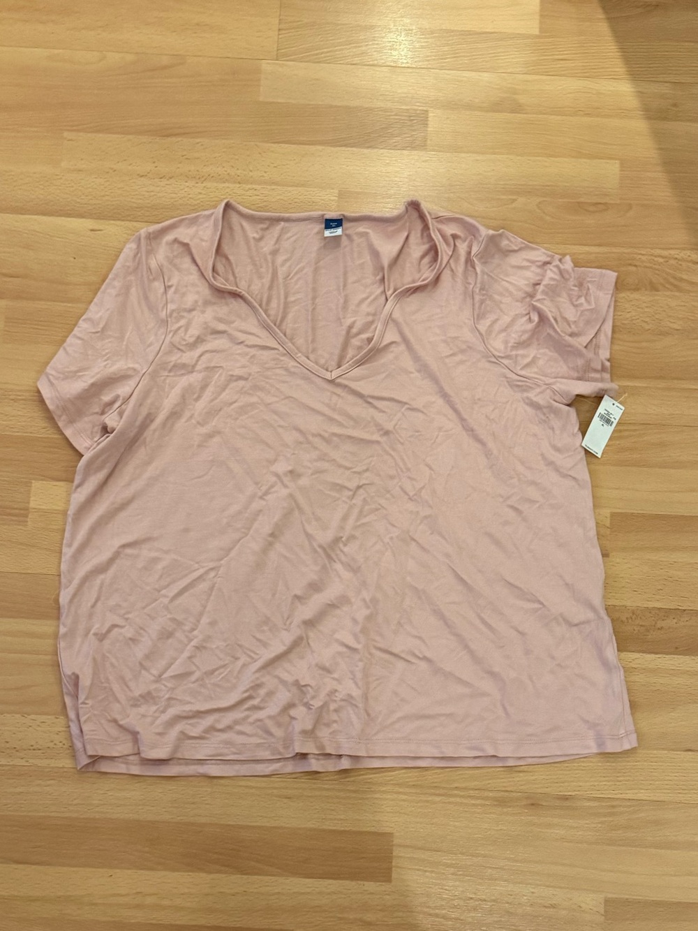Women's Soft V-Neck Tee - Light Pink